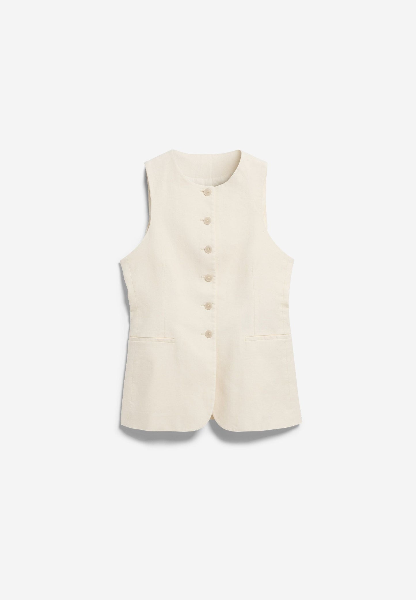 LONG LINEN-BLEND VEST | UNDYED | CUTS