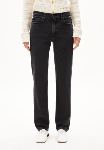 CARENAA MID STRAIGHT JEANS | EBONY | CUTS