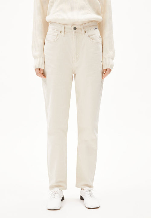 MAIRAA HIGH WAIST MOM JEANS | UNDYED | CUTS