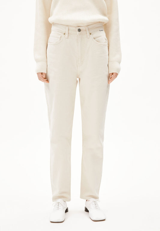 MAIRAA HIGH WAIST MOM JEANS | UNDYED | CUTS