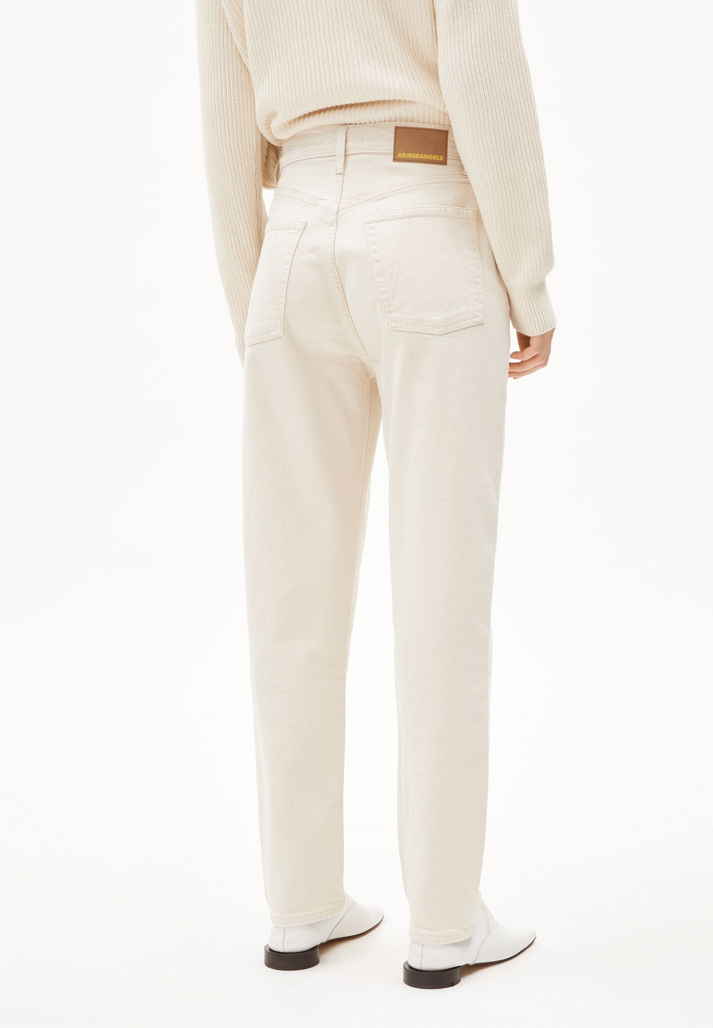 MAIRAA HIGH WAIST MOM JEANS | UNDYED | CUTS
