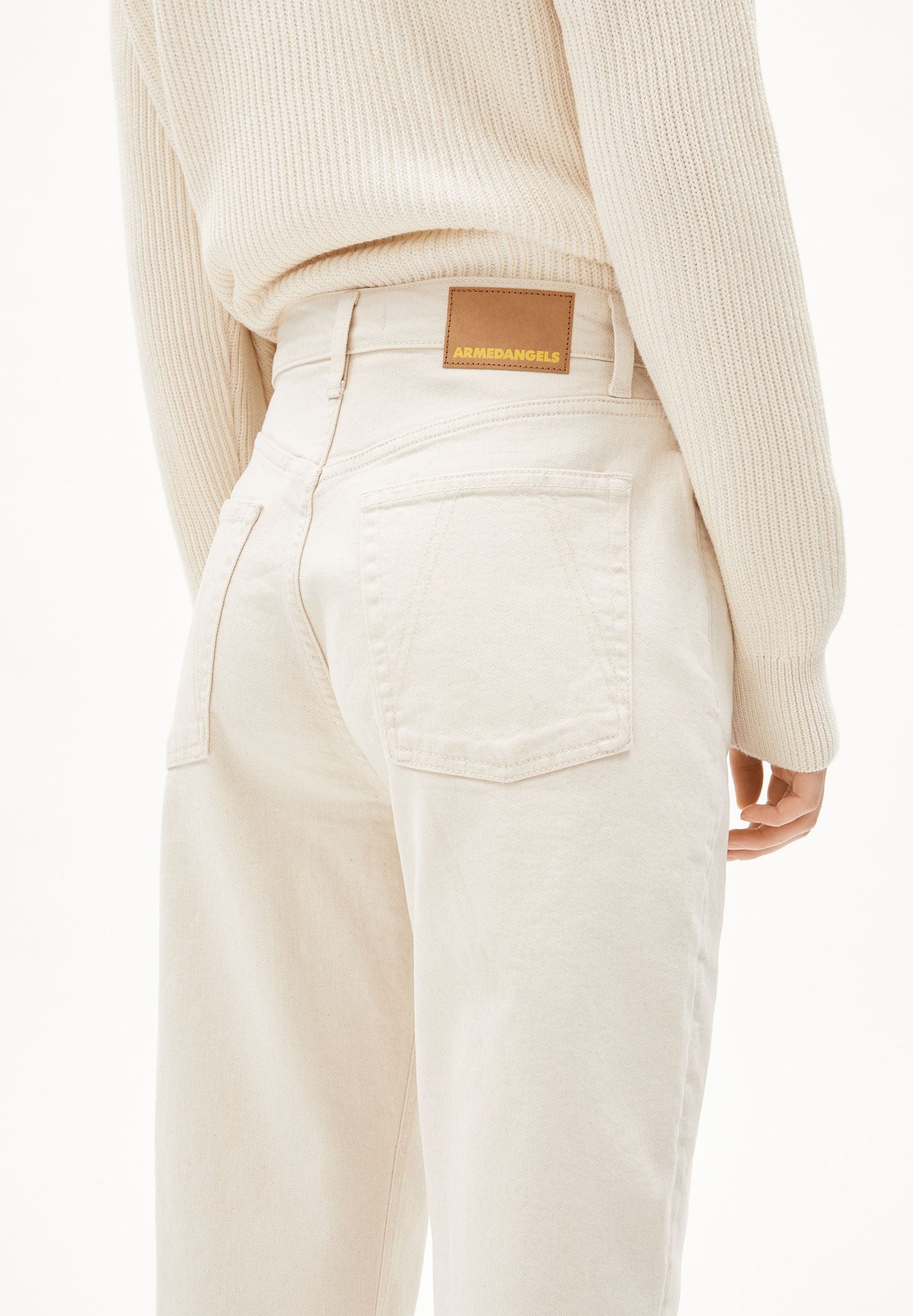 MAIRAA HIGH WAIST MOM JEANS | UNDYED | CUTS