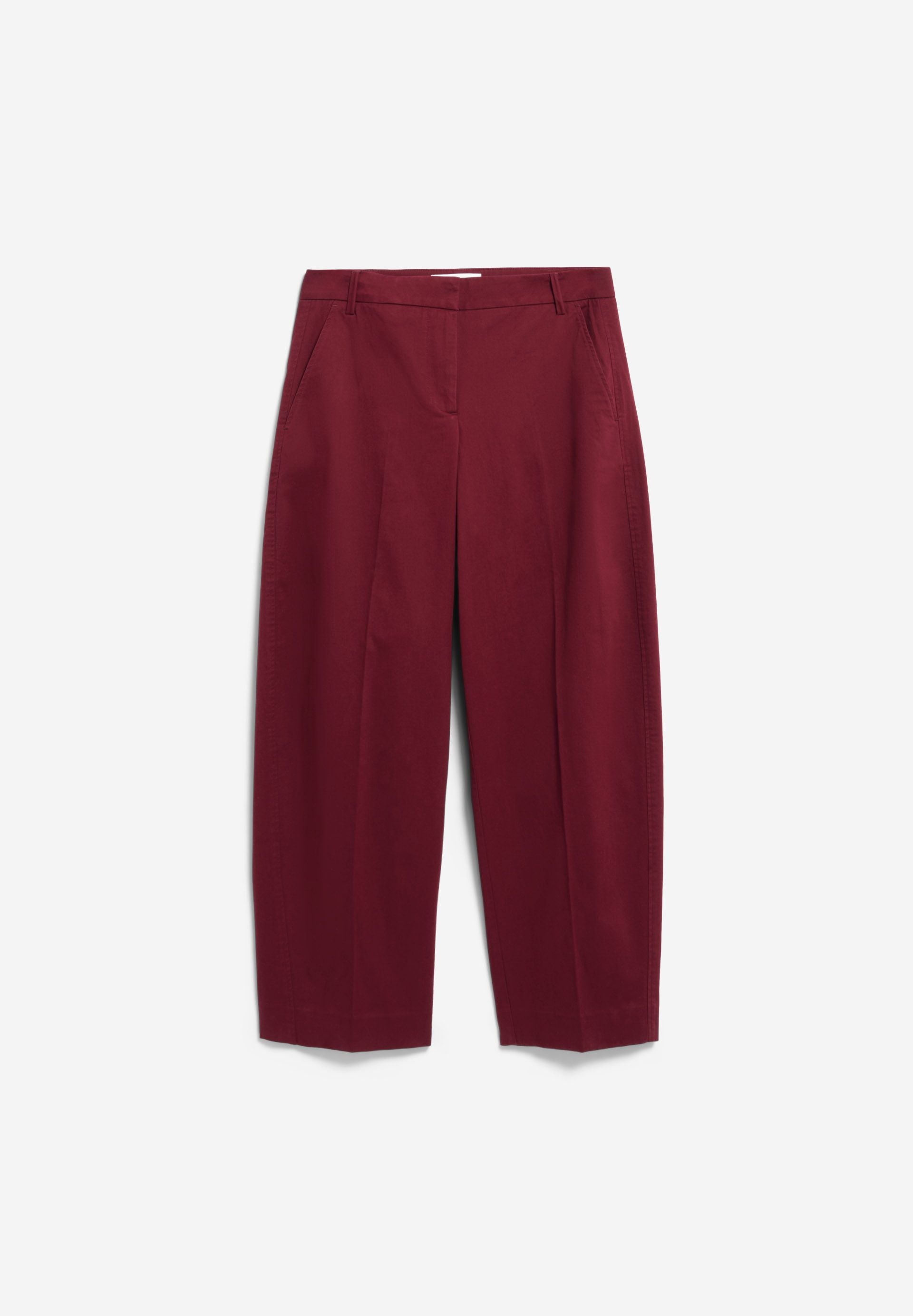 BARREL LEG TWILL PANTS | VELVET RED | CUTS