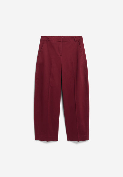BARREL LEG TWILL PANTS | VELVET RED | CUTS