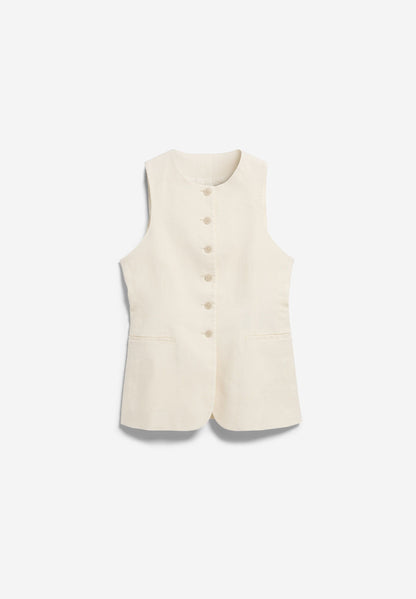 LONG LINEN-BLEND VEST | UNDYED | CUTS