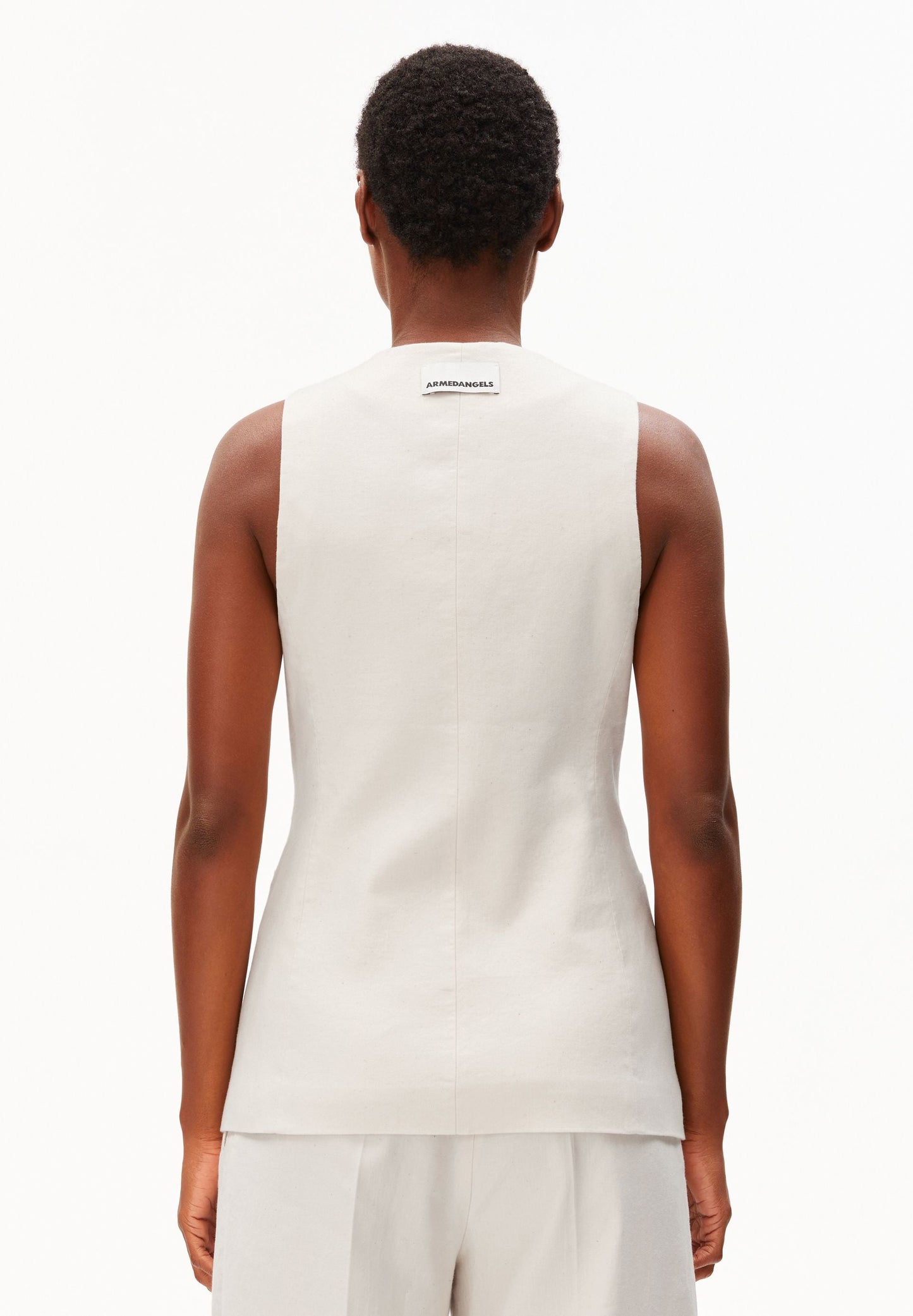 LONG LINEN-BLEND VEST | UNDYED | CUTS