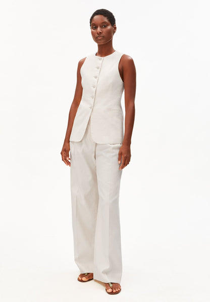 LONG LINEN-BLEND VEST | UNDYED | CUTS