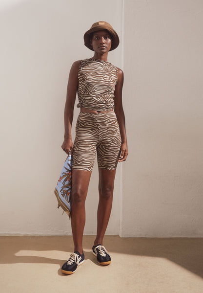 NEDAA ZEBRA PRINT SHORTS | SANDSTONE | CUTS