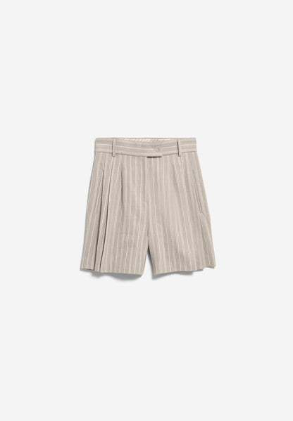 STRIPED KAAYUA PLEATED SHORTS | SAND STONE-UNDYED-PINK MIST | CUTS