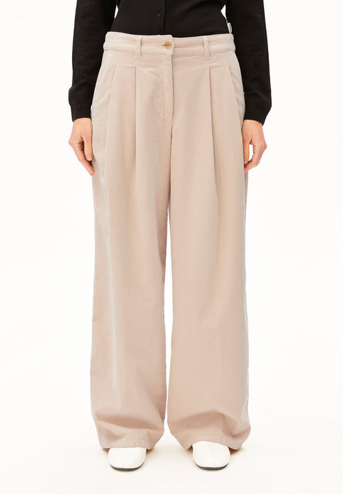 CORD WIDE LEG PLEATED PANTS | CUTS
