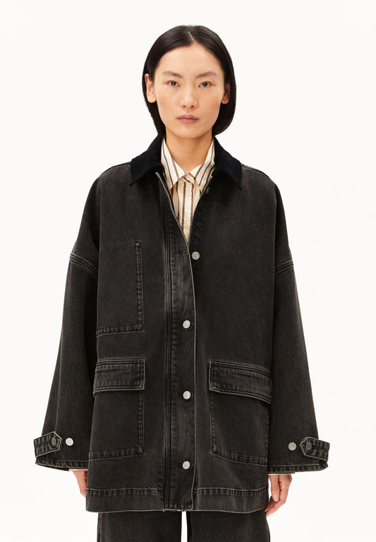 DENIM JACKET WITH CORDUROY COLLAR | CUTS