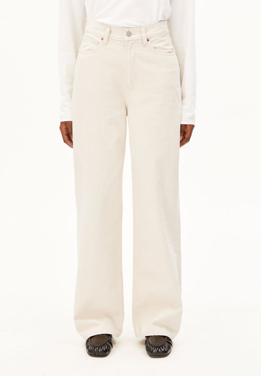 ENIJAA HIGH WAIST WIDE JEANS | UNDYED | CUTS