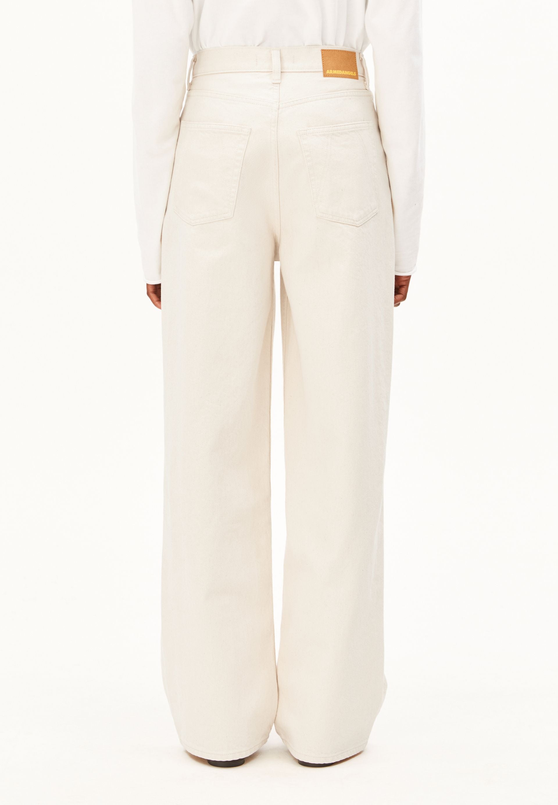 ENIJAA HIGH WAIST WIDE JEANS | UNDYED | CUTS