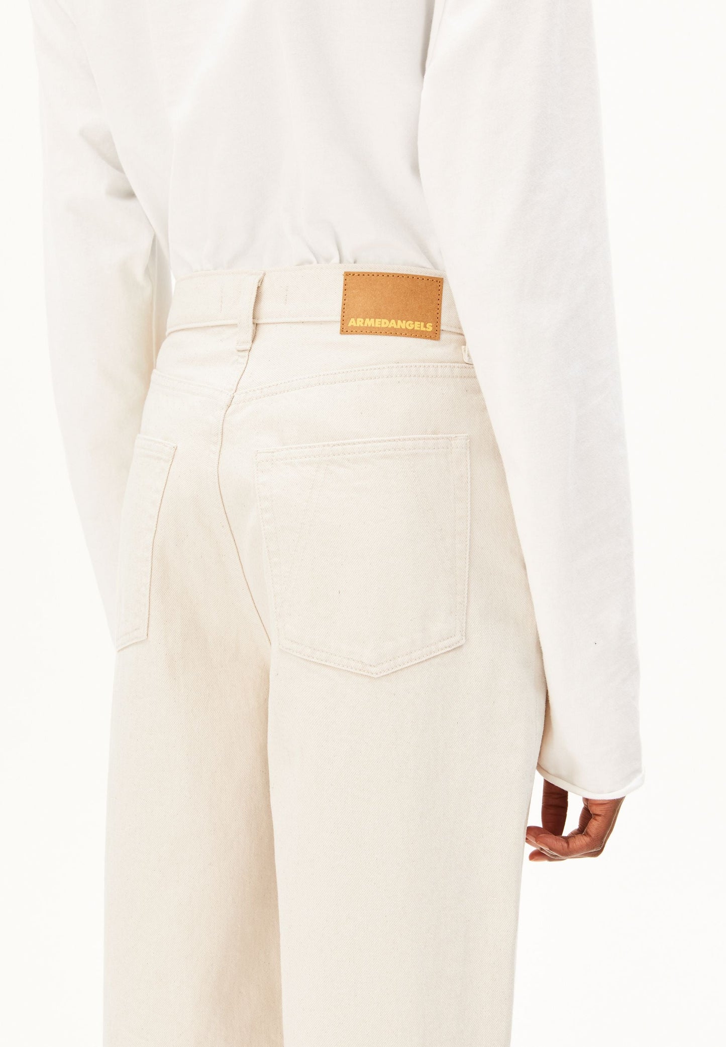 ENIJAA HIGH WAIST WIDE JEANS | UNDYED | CUTS