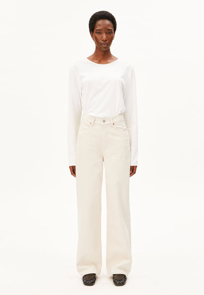 ENIJAA HIGH WAIST WIDE JEANS | UNDYED | CUTS