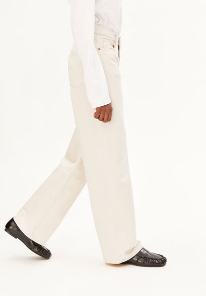 ENIJAA HIGH WAIST WIDE JEANS | UNDYED | CUTS