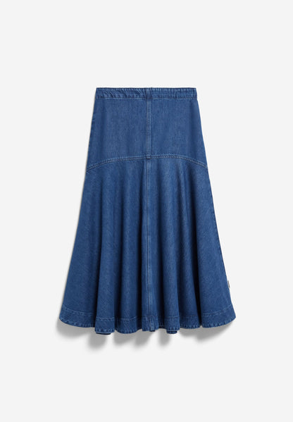MIDI DENIM SKIRT | BRIGHT BLUE | CUTS
