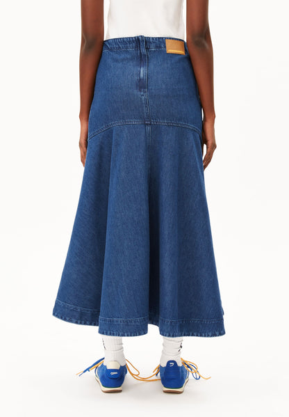 MIDI DENIM SKIRT | BRIGHT BLUE | CUTS