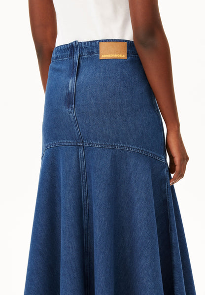 MIDI DENIM SKIRT | BRIGHT BLUE | CUTS