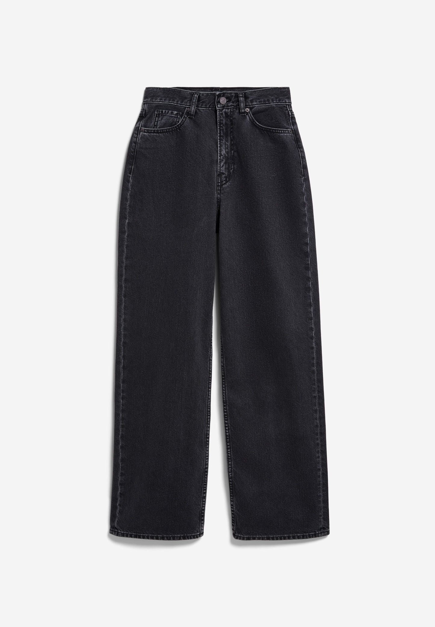 ENIJAA HIGH WAIST WIDE JEANS | EBONY BLACK | CUTS