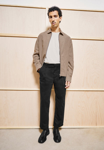 TAAMIR PLEATED CHINOS | BLACK | CUTS